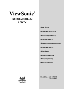 Руководство ViewSonic NX2240w ЖК телевизор