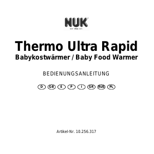 Instrukcja NUK Thermo Ultra Rapid Podgrzewacz do butelek