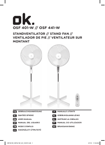 Manual de uso OK OSF 401-W Ventilador