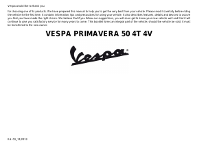 Handleiding Vespa Primavera 50 4T 4V Scooter