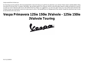 Handleiding Vespa Primavera 125ie 3V Touring Scooter