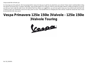 Handleiding Vespa Primavera 150ie 3V Touring Scooter