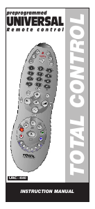 Manual Total Control URC-4140 Remote Control
