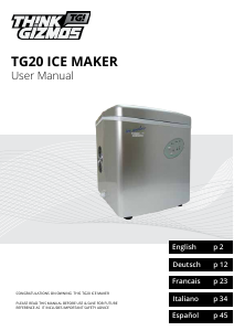Manual de uso ThinkGizmos TG20 Máquina de hacer hielo