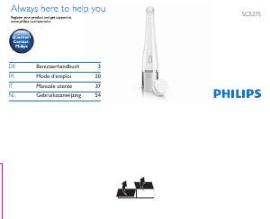 Handleiding Philips SC5275 VisaPure Gezichtsreinigingsborstel