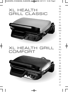 Priročnik Tefal GC600010 XL Health Grill Comfort Kontaktni žar