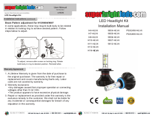 Manual SuperBrightLEDs 9006-HLV4 Car Headlight