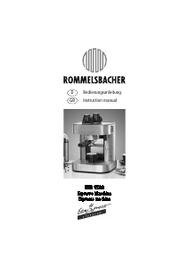 Bedienungsanleitung Rommelsbacher EKS 1500 Espressomaschine