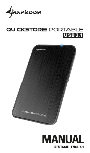 Manual Sharkoon Quickstore Portable USB3.1 Hard Disk Drive