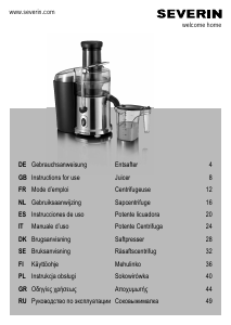 Brugsanvisning Severin ES 3563 Saftpresser