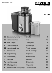 Bedienungsanleitung Severin ES 3566 Entsafter