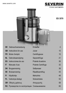 Manuale Severin ES 3570 Centrifuga