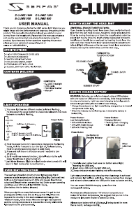 Manual Serfas E-LUME 900 Bicycle Light