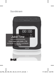 Manual Sandstrøm SJUTBU15E Juice Alarm Clock Radio