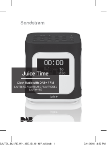 Manual Sandstrøm SJUTRE15E Juice Alarm Clock Radio