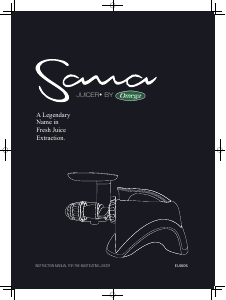 Handleiding Sana EUJ-606 Sapcentrifuge