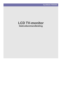 Handleiding Samsung P2033HD SyncMaster LCD monitor