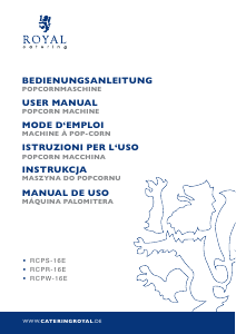 Instrukcja Royal Catering RCPR-16E Maszyna do popcornu