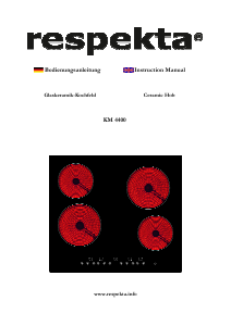 Bedienungsanleitung Respekta KM 4400 Kochfeld