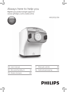 Handleiding Philips HR2353 Pastamachine