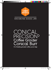 Manual OBH Nordica 2408 Conical Precision Coffee Grinder