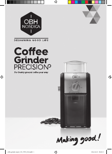 Manual OBH Nordica GD7008S0 Precision Coffee Grinder