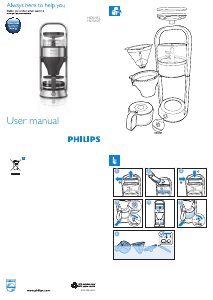 Käyttöohje Philips HD5407 Kahvikone