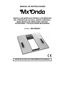 Manual de uso MX Onda MX-PB2361 Báscula