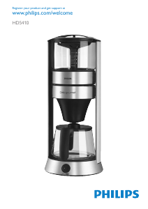 Manual de uso Philips HD5410 Máquina de café