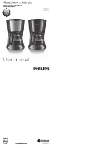 Mode d’emploi Philips HD7447 Cafetière