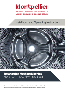 Handleiding Montpellier MW5100P Wasmachine