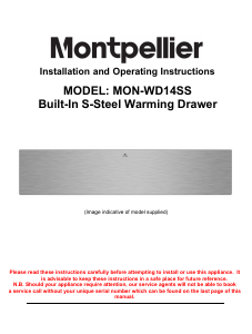 Manual Montpellier WD14SS Warming Drawer