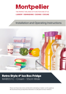 Manual Montpellier MAB551C Refrigerator