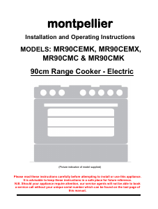 Manual Montpellier MR90CMK Range