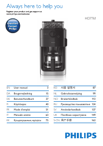 Manuale Philips HD7761 Macchina da caffè