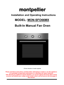 Manual Montpellier SFO66MX Oven