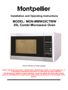 Manual Montpellier MMW25CTWW Microwave