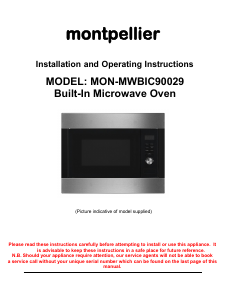 Manual Montpellier MWBIC90029 Microwave