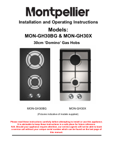 Handleiding Montpellier GH30X Kookplaat