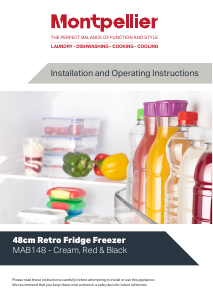 Manual Montpellier MAB148K Fridge-Freezer