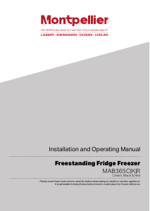 Manual Montpellier MAB365C Fridge-Freezer