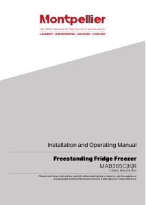 Manual Montpellier MAB365K Fridge-Freezer