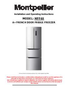 Manual Montpellier MFF4X Fridge-Freezer