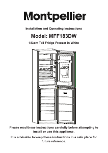 Manual Montpellier MFF183DW Fridge-Freezer