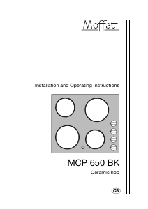 Manual Moffat MCP 650 BK Hob