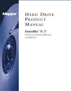 Manual Maxtor 90431U1 DiamondMax VL 17 Hard Disk Drive
