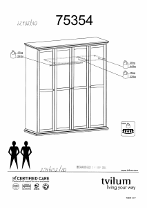 Manual Leen Bakker Fleur (201x181x61) Roupeiro