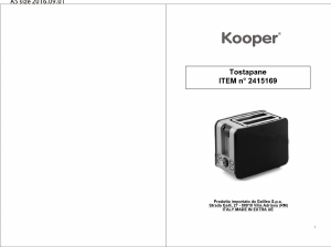 Manuale Kooper 2415169 Tostapane