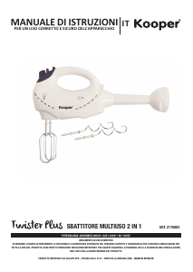 Manuale Kooper 2175883 Sbattitore