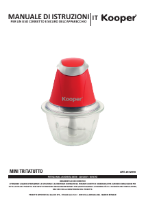 Manuale Kooper 2412018 Robot da cucina
